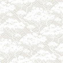 Nara Stringcloth Botanical Fog Wallpaper