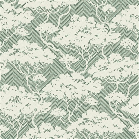 Nara Stringcloth Botanical Sage Wallpaper
