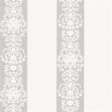 Nash Stripe Platinum Embellished Stripe Wallpaper