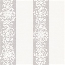 Nash Stripe Platinum Embellished Stripe Wallpaper