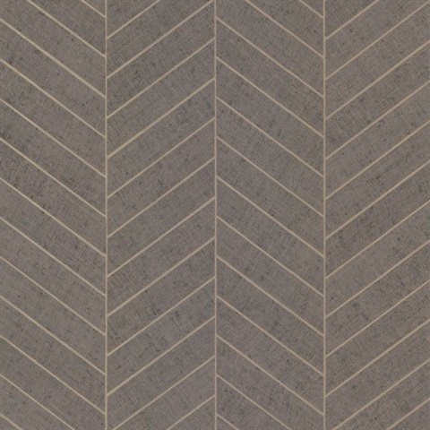 Atelier Herringbone Natural Grey Wallpaper