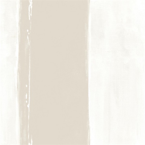 Natural Painterly Ink Wash Stripe Wallpaper