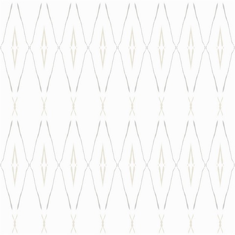 Natural Pearlescent Painterly Trellis Faux Grasscloth Wallpaper
