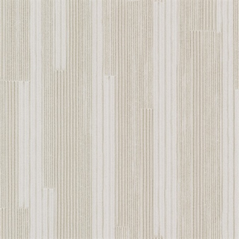 Natural White Moden Metallic Ribbed Newel Wallpaper