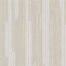 Natural White Moden Metallic Ribbed Newel Wallpaper