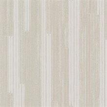 Natural White Moden Metallic Ribbed Newel Wallpaper