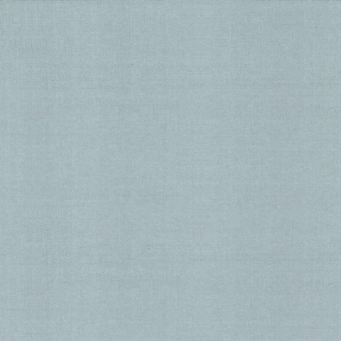 Natural Woven Linen Sky Blue Wallpaper