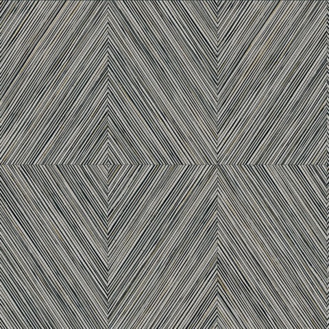 Naturale Iron Faux Wood Geometric Wallpaper