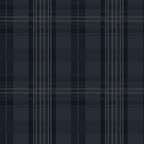 Navy Austin Navy Plaid Wallpaper