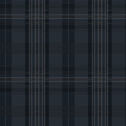 Navy Austin Navy Plaid Wallpaper