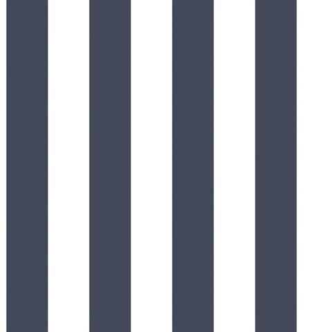 Blue Awning Stripe Wallpaper