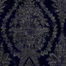 Navy Blue Charleston Damask Wallpaper