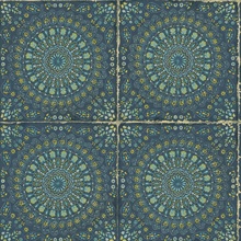 Navy Blue Commercial Mandala Wallpaper