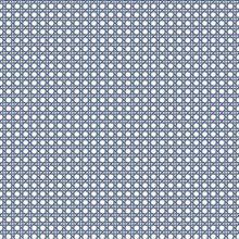 Navy Blue & White Wicker Screen Textured Wallpaper