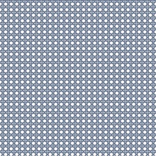 Navy Blue & White Wicker Screen Textured Wallpaper