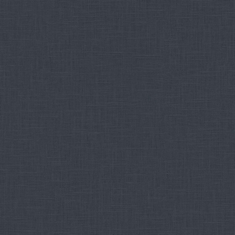 Navy Crosshatch Linen Wallpaper
