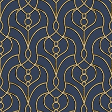 Navy Divine Trellis Wallpaper