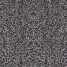 Navy & Gold Metallic Foil Paradise Floral Wallpaper