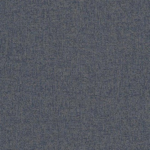 Navy Masquerade Faux Linen Textured Wallpaper