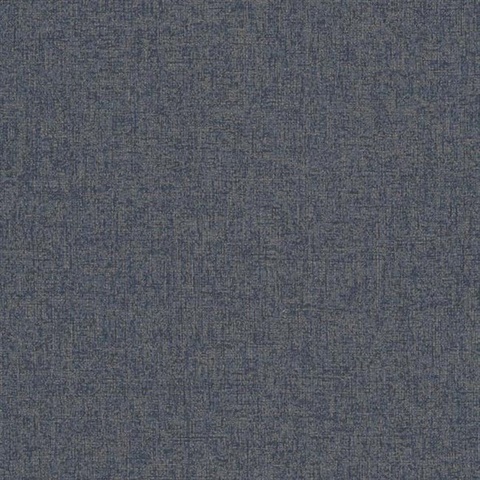 Navy Masquerade Faux Linen Textured Wallpaper