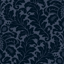 Navy Modern Romance Large Damask Wallpaper