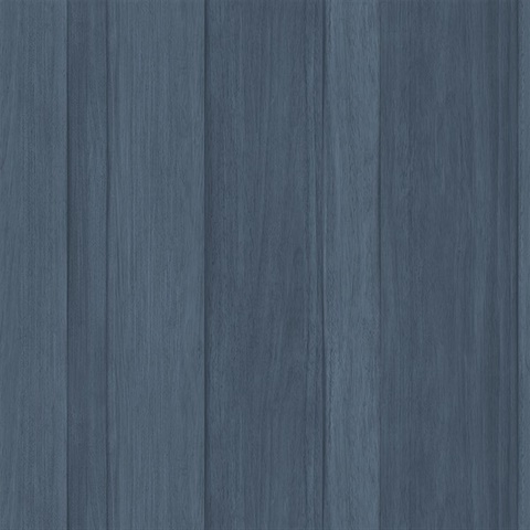 Navy Radnor Faux Wood Plank Wallpaper