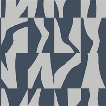 Navy Sketchbook Geometric Wallpaper