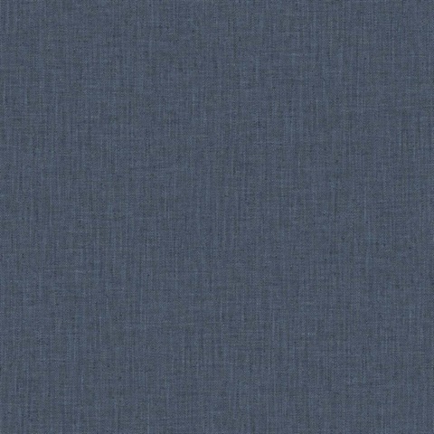 Navy Tweed Woven Linen Wallpaper