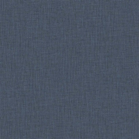 Navy Tweed Woven Linen Wallpaper