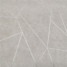 Light Grey & Silver Geometric Quadrilateral Wallpaper