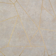 Neutral &amp;amp; Gold Geometric Quadrilateral Wallpaper