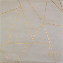 Pearl &amp; Gold Geometric Quadrilateral Wallpaper