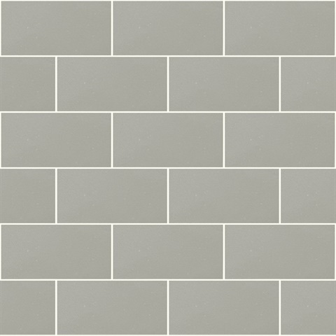 Neale Light Grey Subway Tile Wallpaper, Light Gray Subway Tile