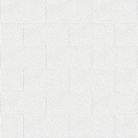 Neale White Subway Tile Wallpaper