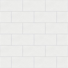 Neale White Subway Tile Wallpaper