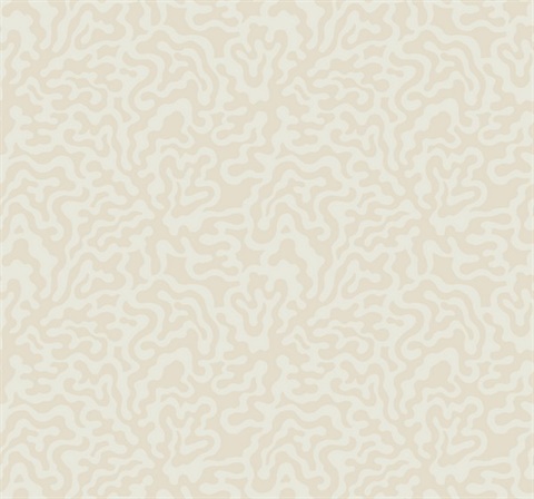 Nebulous Cloud Almond & Metallic Wallpaper
