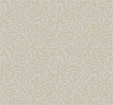 Nebulous Cloud Grey & Gold Wallpaper