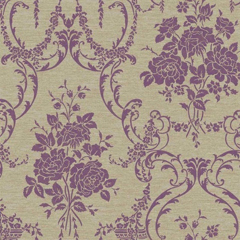 Neoclassical Rose Damask