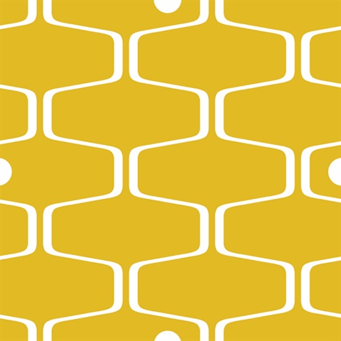 Net & Ball - Mustard colourway wallpaper