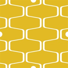 Net &amp; Ball - Mustard colourway wallpaper