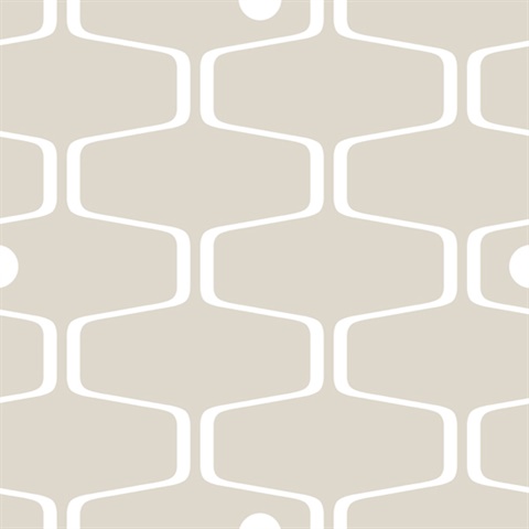 Net & Ball - Stone colourway wallpaper