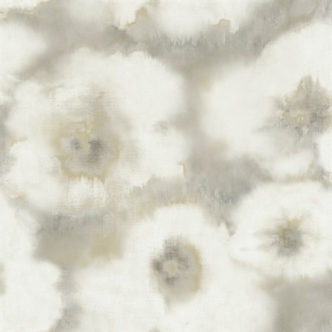 Neutral Blended Floral Medium Watercolor Flowers Wallpaper