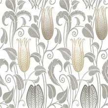 Neutral Canterbury Floral Bells Wallpaper