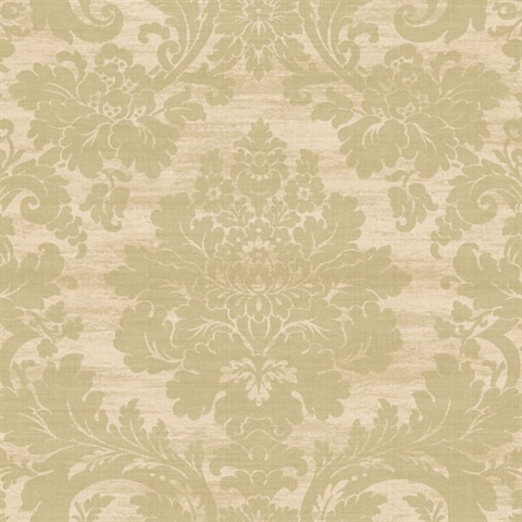 Neutral Damask Scroll