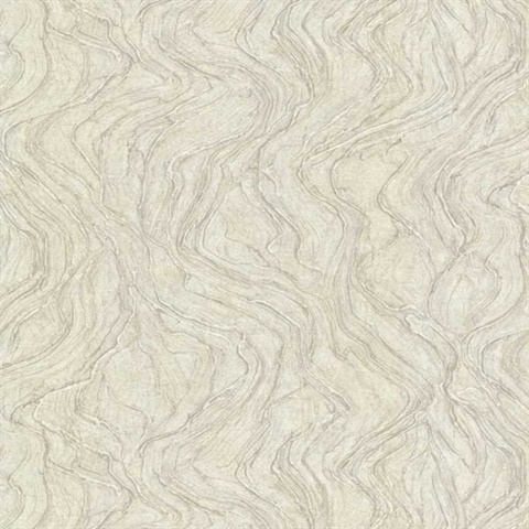 Neutral Marble Textured Swirl Wallpaper