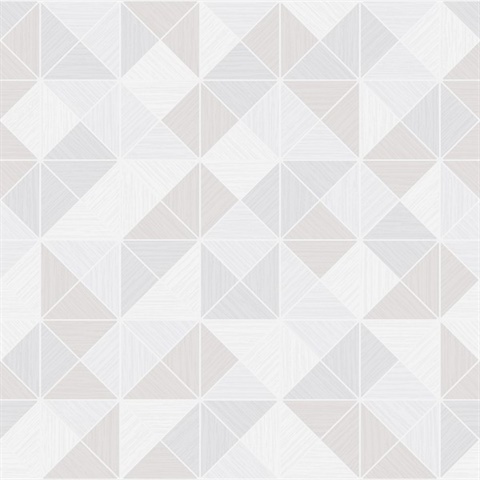 Neutral Metallic Geo Triangle & Square Wallpaper