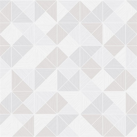 Neutral Metallic Geo Triangle & Square Wallpaper