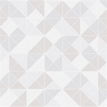 Neutral Metallic Geo Triangle & Square Wallpaper