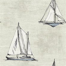 Neutral Nautical Boat Wallpaper