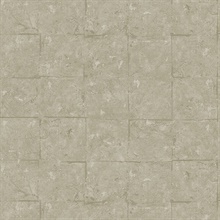 Neutral Robert Pearlescent Faux Stone Tile Wallpaper